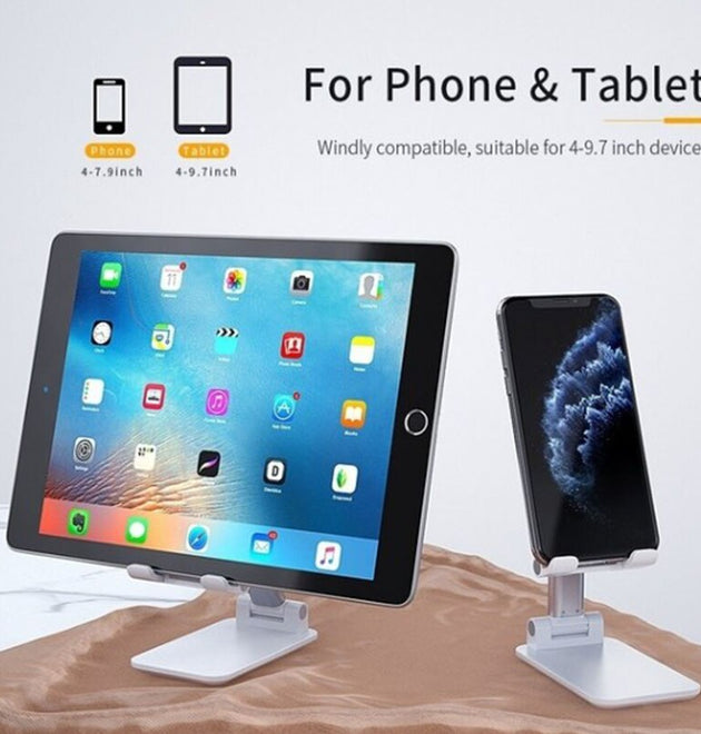 Metal Desktop Tablet Holder Table Cell Foldable Extend Support Desk Mobile Phone Holder Stand For iPhone iPad Adjustable