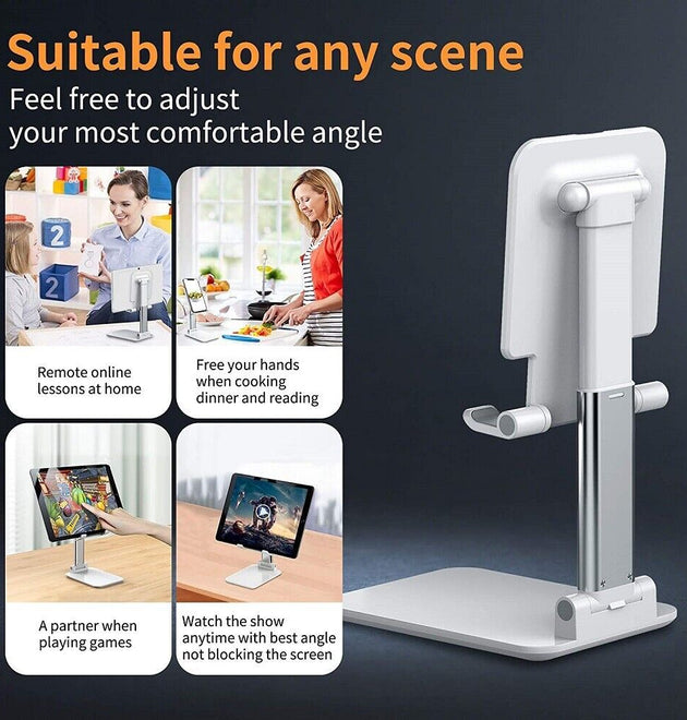 Cell Phone Stand Desktop Holder Tablet Stand Mount Mobile Phone Desktop Tablet Holder Table Cell Foldable Extend Support Desk Mobile Phone Holder Stand